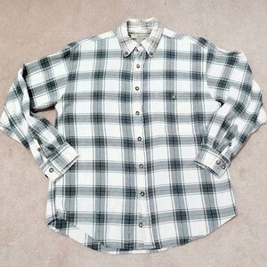 Basic Equipment 100% cotton Shirt Plaid Button Down Long Sleeve Size M unisex
